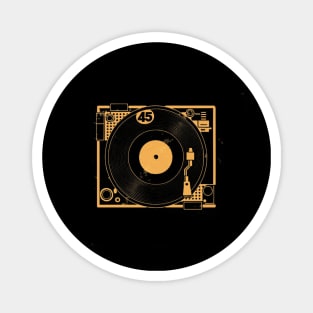 45 Record Adapter (Distressed) Magnet